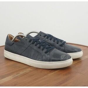 Trask Mens Lace Up Low Top Sneakers Size 11 M Blue Leather Perforated 30-1657